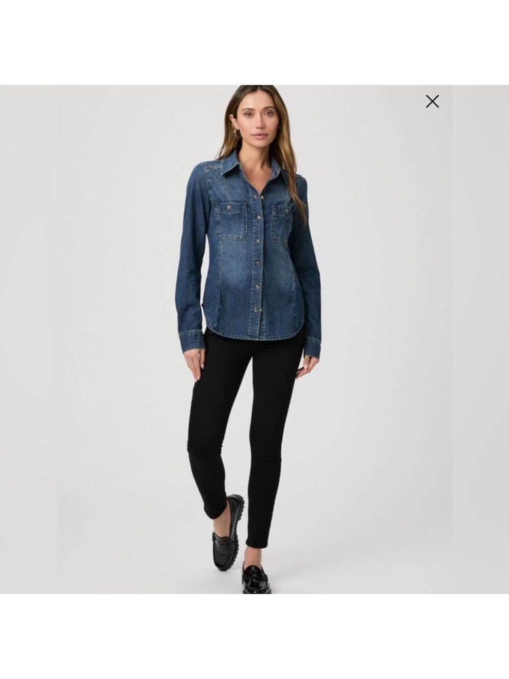 Paige Denim Hoxton Ankle Skinny Jean High Rise $219 BLACK SHADOW 26 EUC